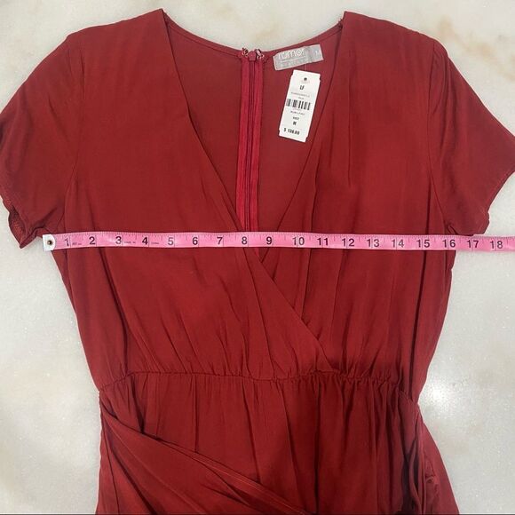 NWT LF Rumor Red Romper with Side Tie - Picture 7 of 12